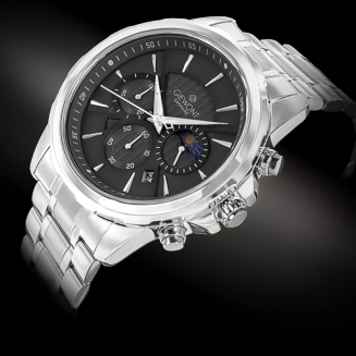 Zegarek Męski Giewont Chronograph Sapphire Srebrny GW9460-B2 - 2
