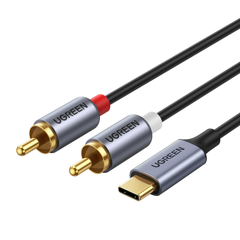  UGREEN CM451 USB-C-2x RCA Cable 1.5m (Black)