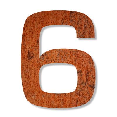  Keilbach Iron Number "6" 24 cm house number