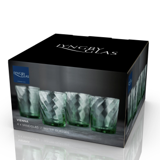 Szklanki do wody Lyngby Glass Vienna Green 300 ml - 4 szt. - 3