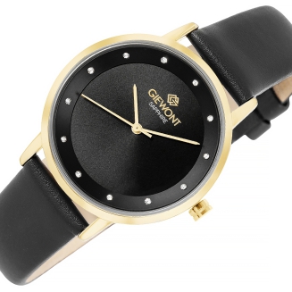 Zegarek Damski Giewont Sapphire Złoto Czarny GW4130-A4 - 3