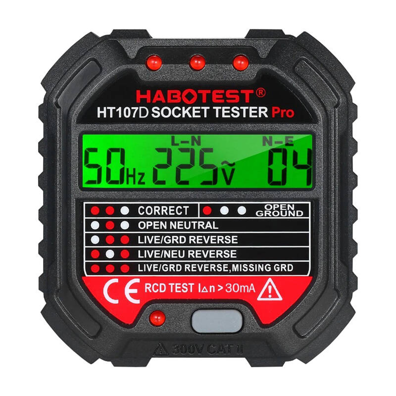  HABOTEST HT107D socket tester with display
