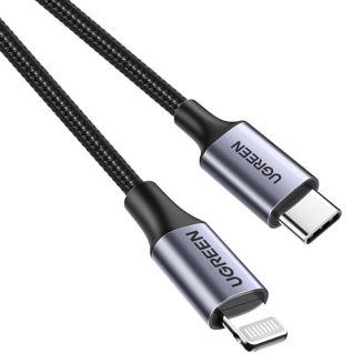 Kabel Lightning do USB-C UGREEN PD 3A US304, 1.5m (czarny) - 3