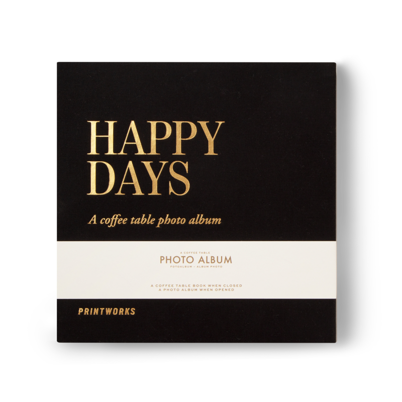 Fotoalbum - Happy Days Black (S) | PRINTWORKS