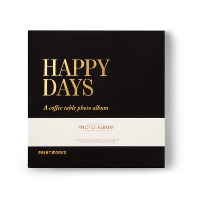 Fotoalbum - Happy Days Black (S) | PRINTWORKS