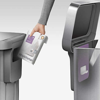 Kosz Simplehuman Sensor z czujnikiem ruchu i głosu stalowy 58l - 6