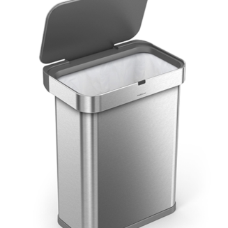 Kosz Simplehuman Sensor z czujnikiem ruchu i głosu stalowy 58l - 2