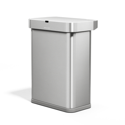  Simplehuman Sensor Liner Pocket 58l basket with motion and voice sensor, steel