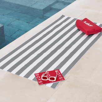 Ręcznik plażowy z poduszką Fatboy Beach Baggy Stone Grey - 7