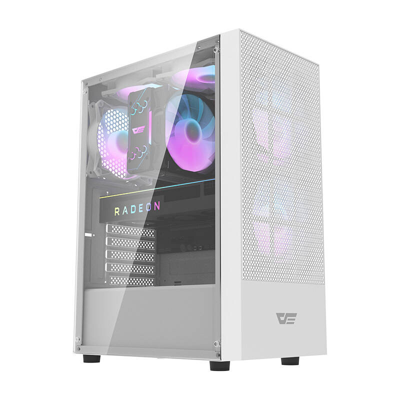  DARKFLASH A290 computer case + 3 RGB fans (white)