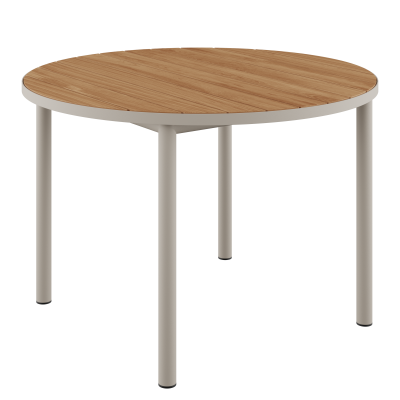 Stół ogrodowy SACKit Kirra Teak Table Taupe ∅110 cm