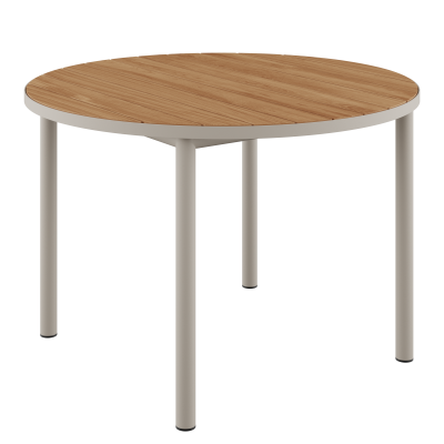 Stół ogrodowy SACKit Kirra Teak Table Taupe ∅110 cm
