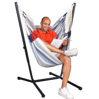 Fotel hamakowy ze stojakiem La Siesta Fiji Outdoor Sea Salt Comfort - 2