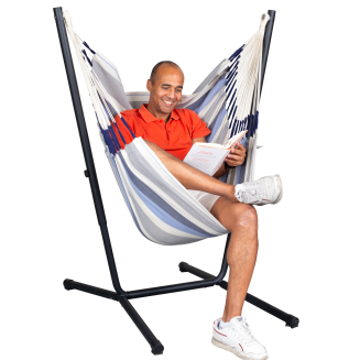 Fotel hamakowy ze stojakiem La Siesta Fiji Outdoor Sea Salt Comfort - 2