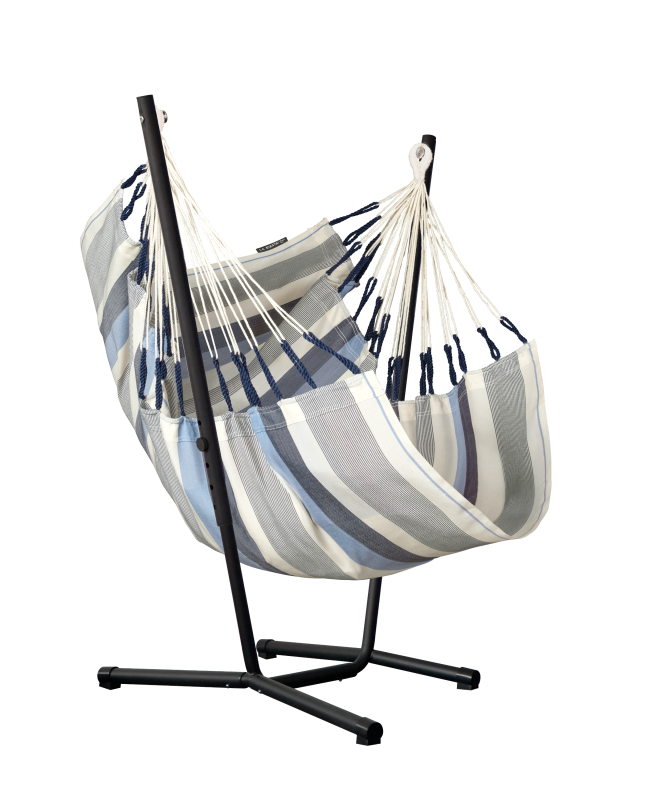 Fotel hamakowy ze stojakiem La Siesta Fiji Outdoor Sea Salt Comfort