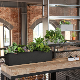 Donica Lechuza Balconera Stone 50 | 80 grafitowy czarny - 7