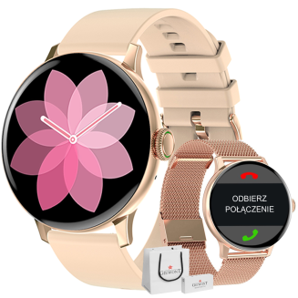 Smartwatch Damski GIEWONT Różowe Złoto GW330-1 - 8