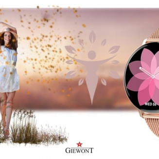 Smartwatch Damski GIEWONT Różowe Złoto GW330-1 - 19