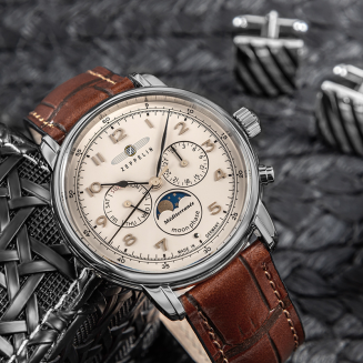 Zegarek Męski ZEPPELIN LZ121 Mediterranee Moonphase 9636-5 + BOX - 5