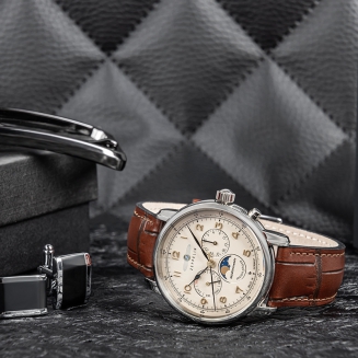 Zegarek Męski ZEPPELIN LZ121 Mediterranee Moonphase 9636-5 + BOX - 6