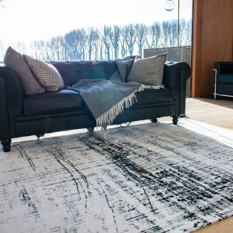 Okrągły dywan Louis de Poortere Mad Men Griff metro black&white - 13