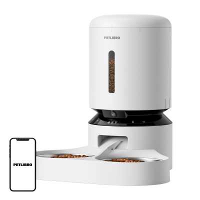 Dozownik karmy z kamerą PETLIBRO Granary 5L podwójna miska (biały)