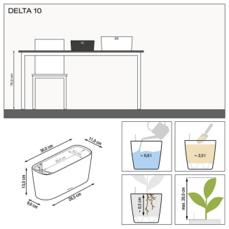  Lechuza plant pot Delta 10 | 20 red gloss - 4