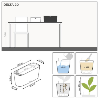  Lechuza plant pot Delta 10 | 20 red gloss - 5