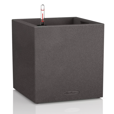 Donica Lechuza Canto Stone 40 kostka grafitowy czarny