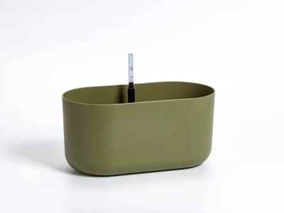 PLASTIA TOLITA Donica samonawadniająca prostokątna z wkładem 31x16 cm zielony