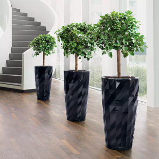 Lechuza Diamante Premium 40 flowerpot, black gloss - 9