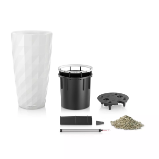 Lechuza Diamante Premium 40 flowerpot, black gloss - 6