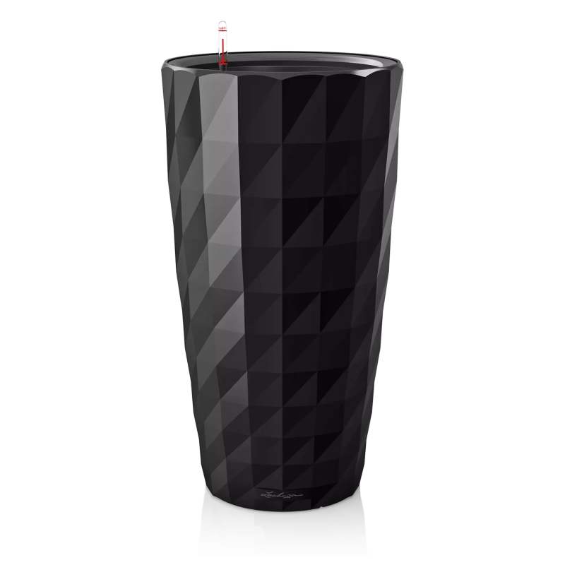 Lechuza Diamante Premium 40 flowerpot, black gloss