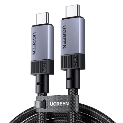 Kabel USB-C / USB-C USB4 Gen 3 Ugreen L705, 240W, 40Gbps, 1m (gwiezdna szarość)
