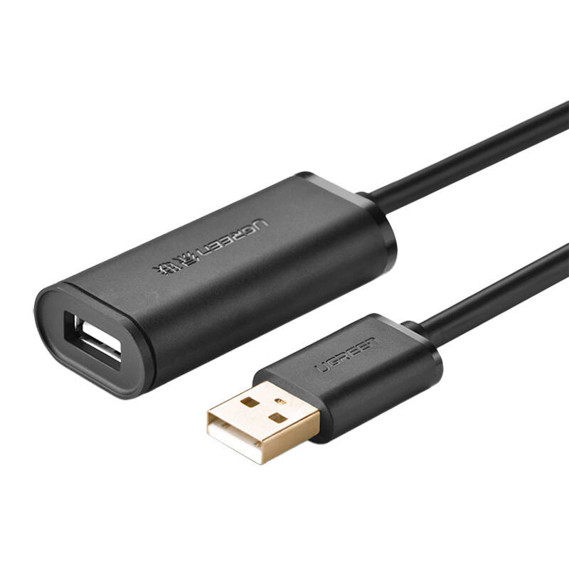  UGREEN USB-A-USB-A cable 10m USB 2.0 active (black)