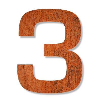  House number Keilbach Iron Number "3" 24 cm