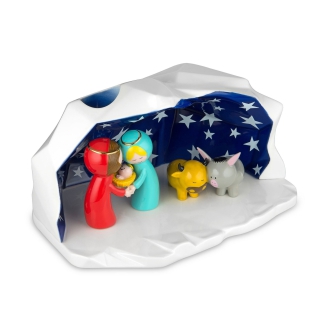  Porcelain nativity scene with Alessi Happy Eternity figurines - 3