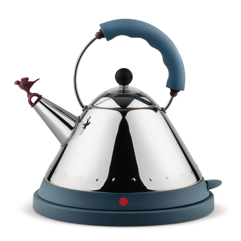 Alessi electric kettle 1.5l with blue handle
