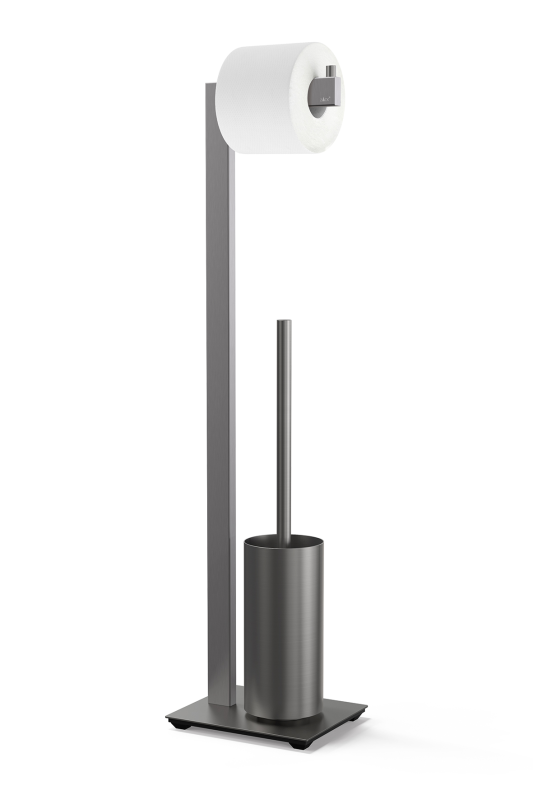  Zack Linea Graphite Toilet Paper and Brush Stand