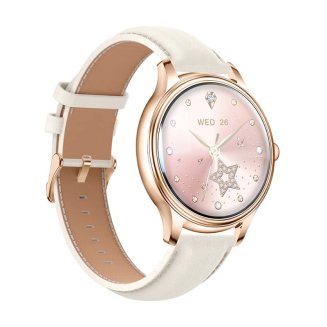  Smart Watch COLMI L28 (Gold + Gold Leather Strap) - 2