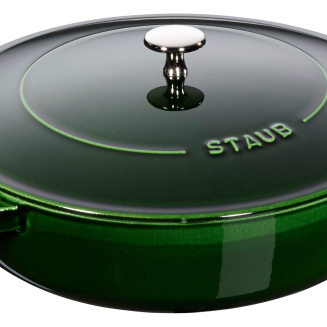 Głęboka patelnia do duszenia z pokrywą Staub Chistera 24 cm basil green - 2