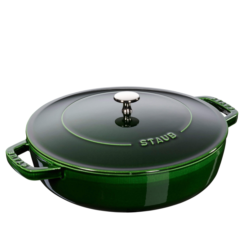 Głęboka patelnia do duszenia z pokrywą Staub Chistera 24 cm basil green | JESIENNA PROMOCJA