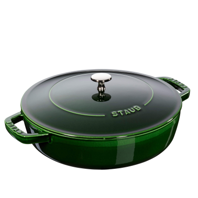 Głęboka patelnia do duszenia z pokrywą Staub Chistera 24 cm basil green | CENA SPECJALNA