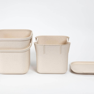 PLASTIA Kosz na bioodpady 8 ltr kremowy - 3