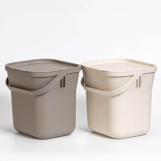 PLASTIA Kosz na bioodpady 8 ltr kremowy - 4