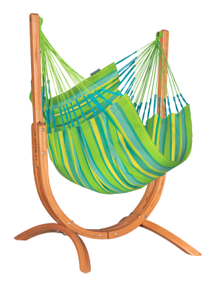 Fotel hamakowy ze stojakiem La Siesta Udine Outdoor Lime Comfort