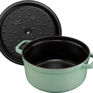 Garnek żeliwny okrągły Staub - 3.8 ltr, Miętowy - 5
