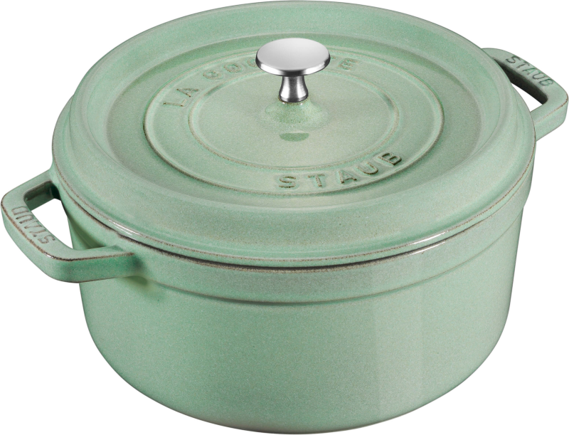  Staub round cast iron pot - 3.8 ltr, mint