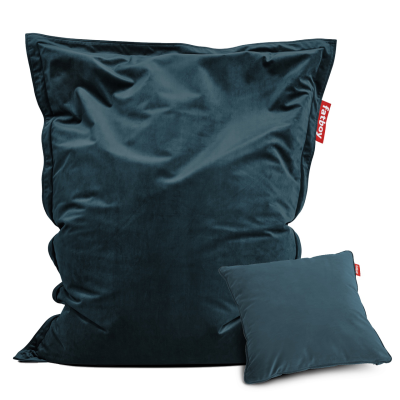 Pufa Fatboy Original Slim Velvet Petrol + Poduszka