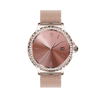 Smartwatch Damski VELTORI VT320-1 Złota Bransoleta + Różowy Pasek Silikonowy - 7